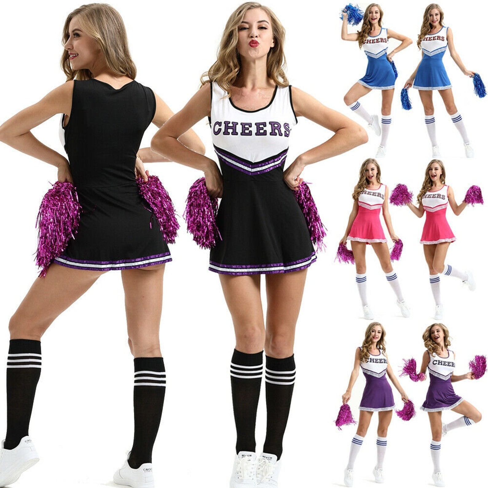 Sexy cheerleader costume. Cosplay cheerleading uniform. Etsy