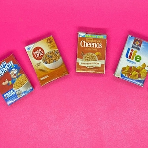 Dollhouse 1:12 Miniature Cereal Boxes Choice Each