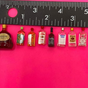 Dollhouse Miniature 1:12 Alcohol Bottles