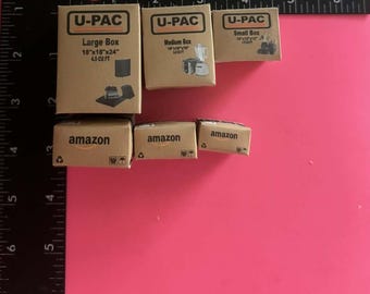 Dollhouse 1:12 Miniature Moving and Shipping Boxes