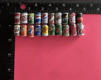 Dollhouse 1:6 Miniature Soft Drink Cans