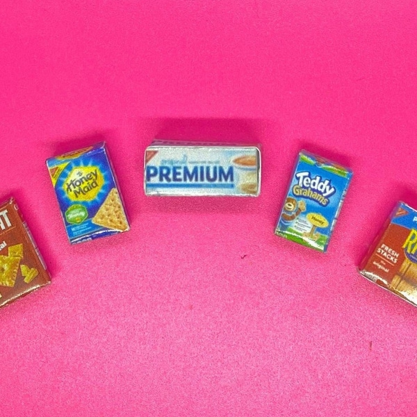 Dollhouse 1:12 Miniature Miscellaneous Cracker Boxes Choice