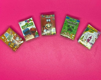 Dollhouse 1:12 Miniature Cereal Boxes Choice Each