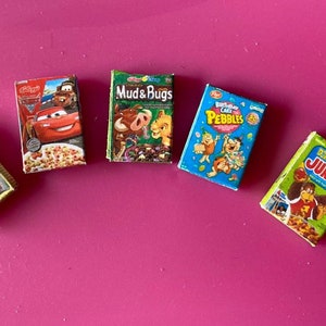 Dollhouse 1:12 Miniature Cereal Boxes Choice Each
