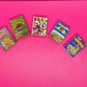 Dollhouse 1:12 Miniature Cereal Boxes Choice One Each