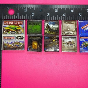 Dollhouse 1:12 Miniature Game Boxes