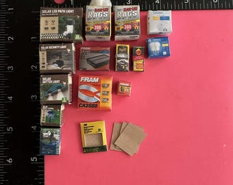Dollhouse 1:12 Miniature Boxes for Car and Garage