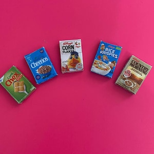 Dollhouse 1:12 Miniature Cereal Boxes Choice Each