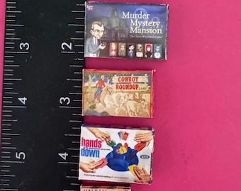 Dollhouse 1:12 Miniature Vintage Game Boxes #2