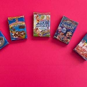 Dollhouse 1:12 Miniature Cereal Boxes Choice Each