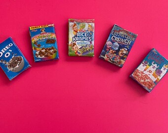 Dollhouse 1:12 Miniature Cereal Boxes Choice Each