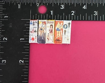 Dollhouse 1:12 Miniature Vintage Fashion Dolls Boxes Choice