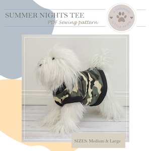 Dog Clothes Pattern - Pattern For Dogs - Dog Top PDF - Dog Apparel - Dog Tee - Dog T Sewing Pattern - Tutorial - Patterns & How To  - Shirts