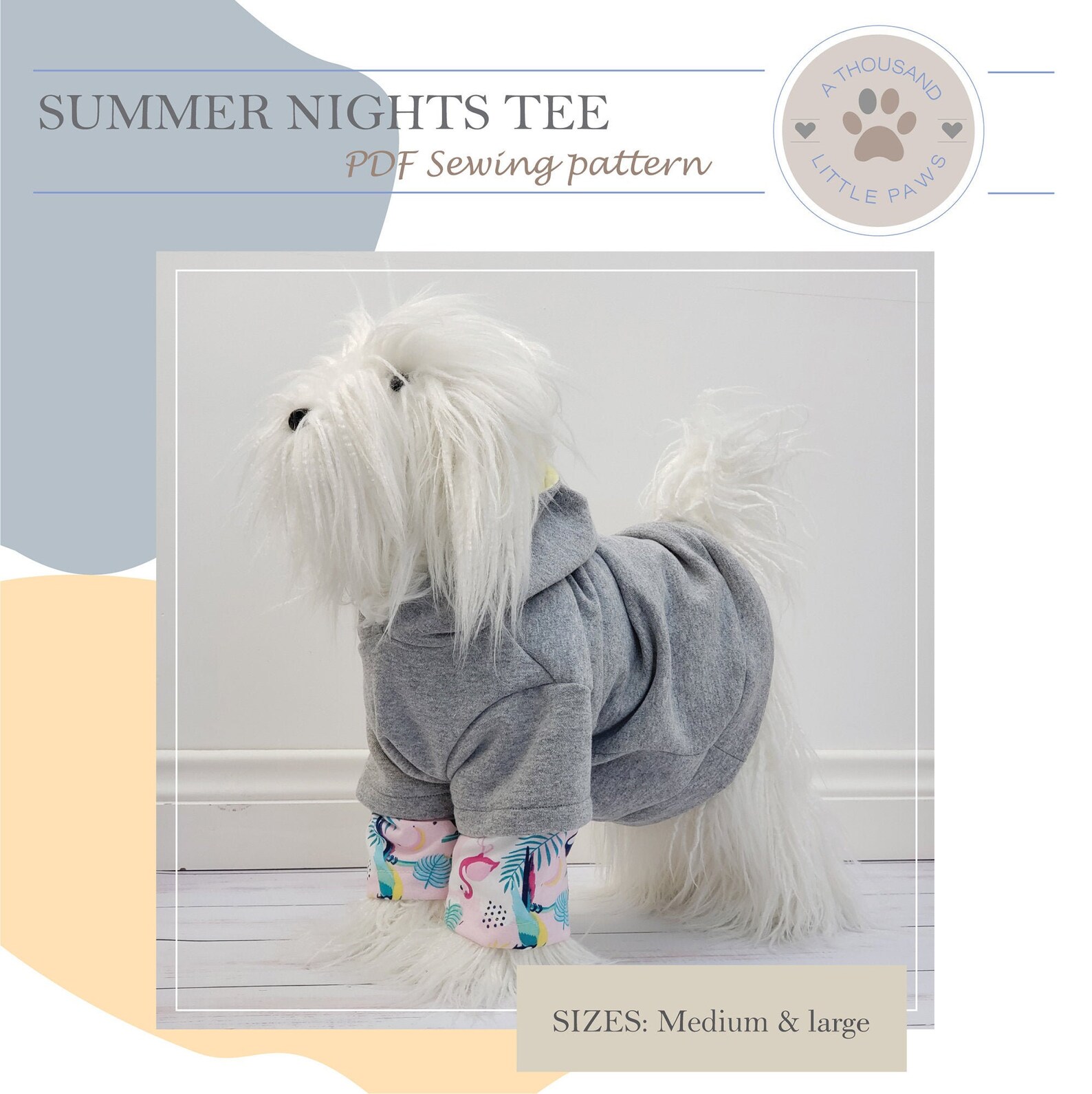 Dog Hoodie Sewing Pattern and Tutorial - Dog Hoodie Pattern - Long ...