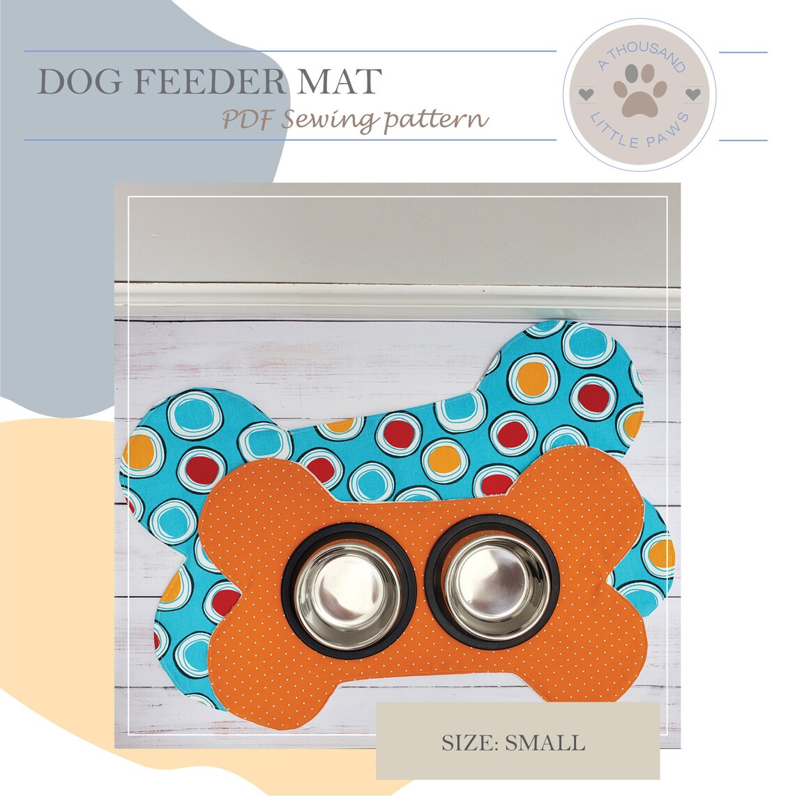 Dog Mat PDF Placemat Pattern Dog Tutorial PDF Pet Sewing Etsy France