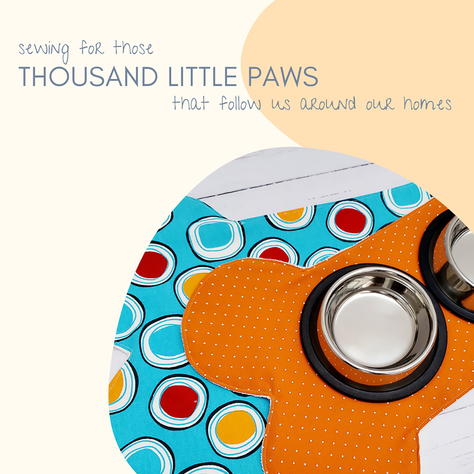 Pet Food Mat PDF Placemat Pattern pet Feeding Mat Pet Sewing Tutorial