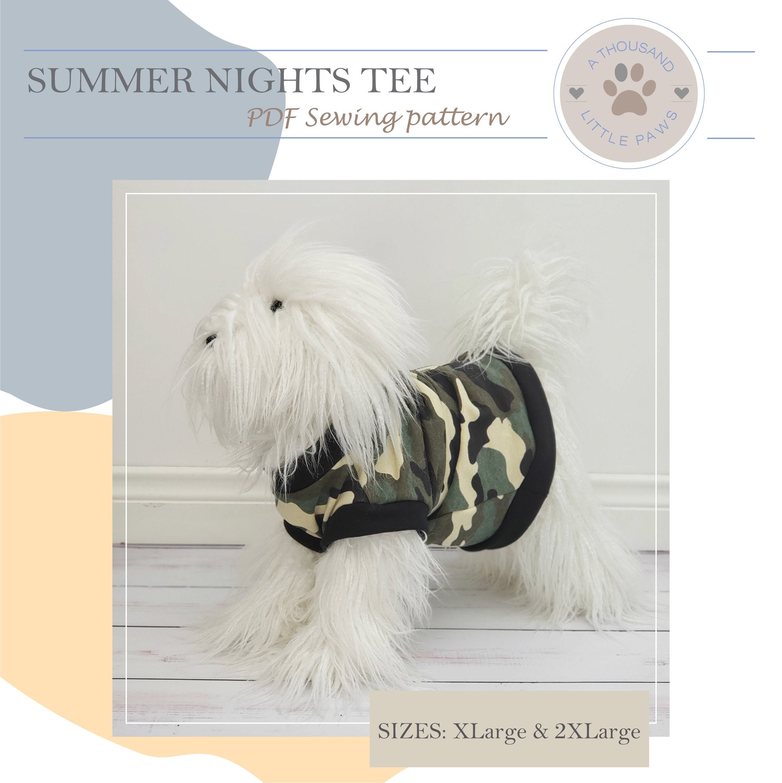 Dog Teeshirt Sewing Pattern Dog Printable Pattern Dog Tank Etsy Sweden