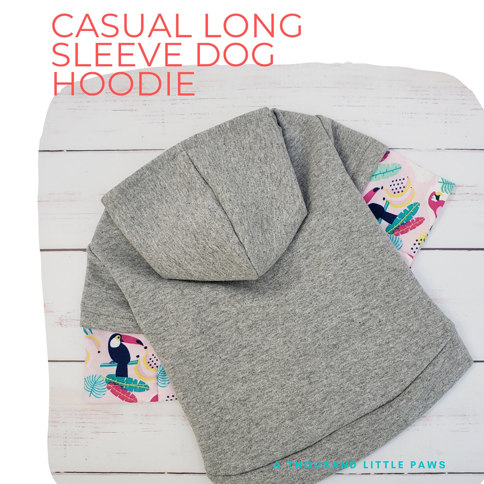 Sweatshirt Dog Hoodie PDF Sewing Pattern and Tutorial Unisex Dog Hoodie ...