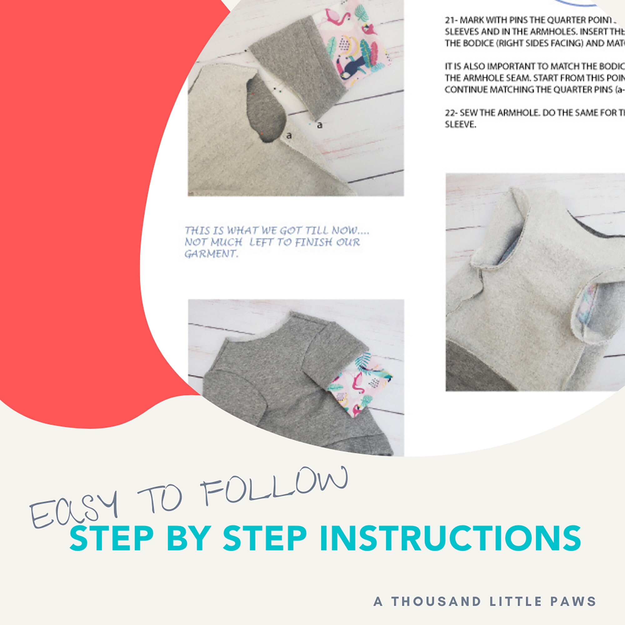 Dog Hoodie Sewing Pattern and Tutorial Dog Hoodie Pattern Long Sleeve Dog Hoodie Sewing Pattern