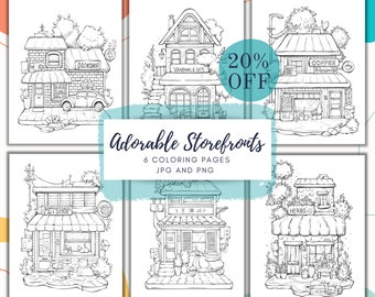 Lot de jolies pages à colorier pour vitrine, Reydaprints (PDF, PNG)