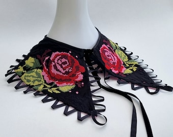 Elena detachable collar/Handmade accessory/embroidery detail/Weddings