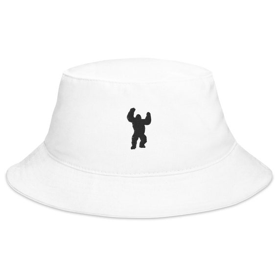 Angry Gorilla Bucket Hat White Etsy