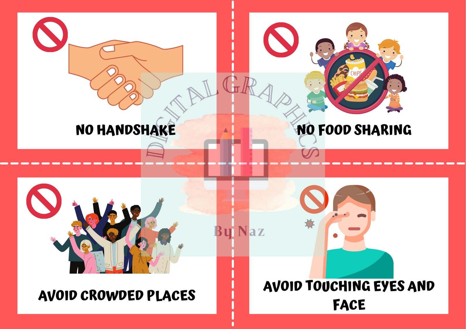 Printable Covid19 Safety Flash Cards for Toddler Educational Etsy