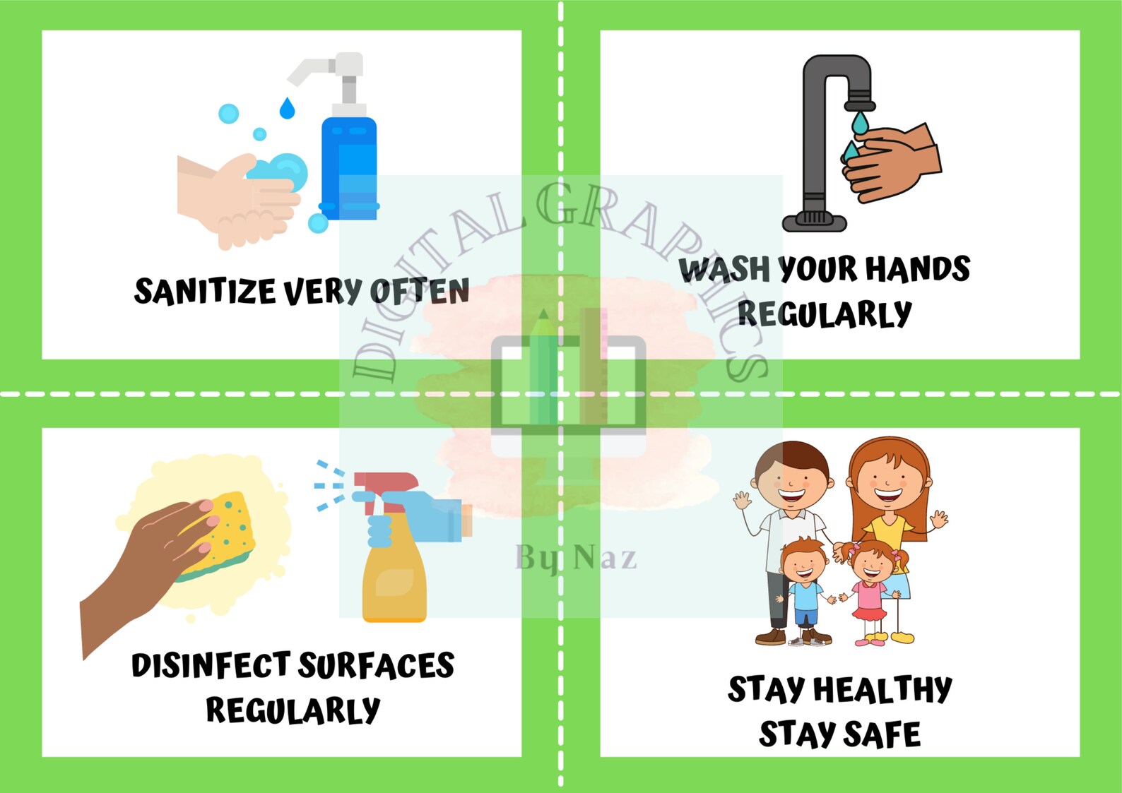 Printable Covid19 Safety Flash Cards for Toddler Educational Etsy