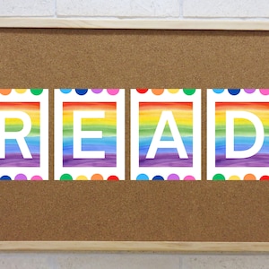 Colorful Reading Posters For Classroom or Elementary School, Reading Bulletin Board Sets For Classroom Decor, Reading Corner Decor