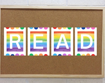 Colorful Reading Posters For Classroom or Elementary School, Reading Bulletin Board Sets For Classroom Decor, Reading Corner Decor