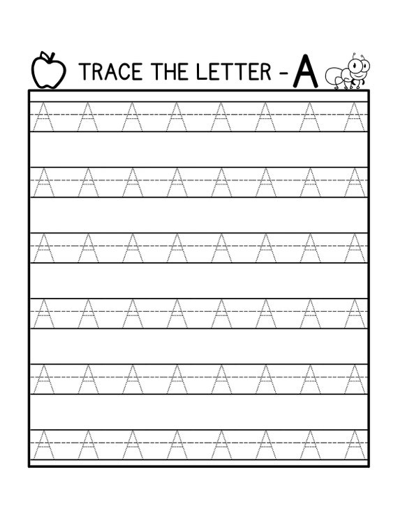 Alphabet Tracing Worksheets, Uppercase Letters Lowercase Letters, Tracing Letters Printable Pages, Learn the Alphabet PDF
