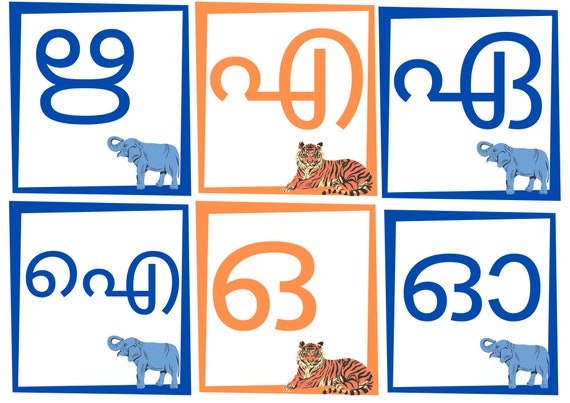 Malayalam Alphabet Flashcards Malayalam Consonants Learn -  Norway