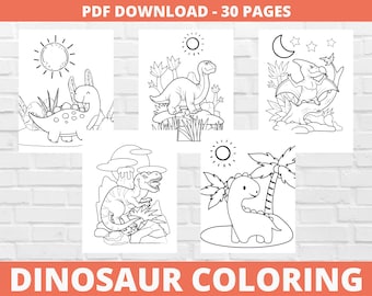 Dinosaur Coloring Pages, Dinosaur Coloring Book, Printable Coloring Book, Kids Coloring Pages