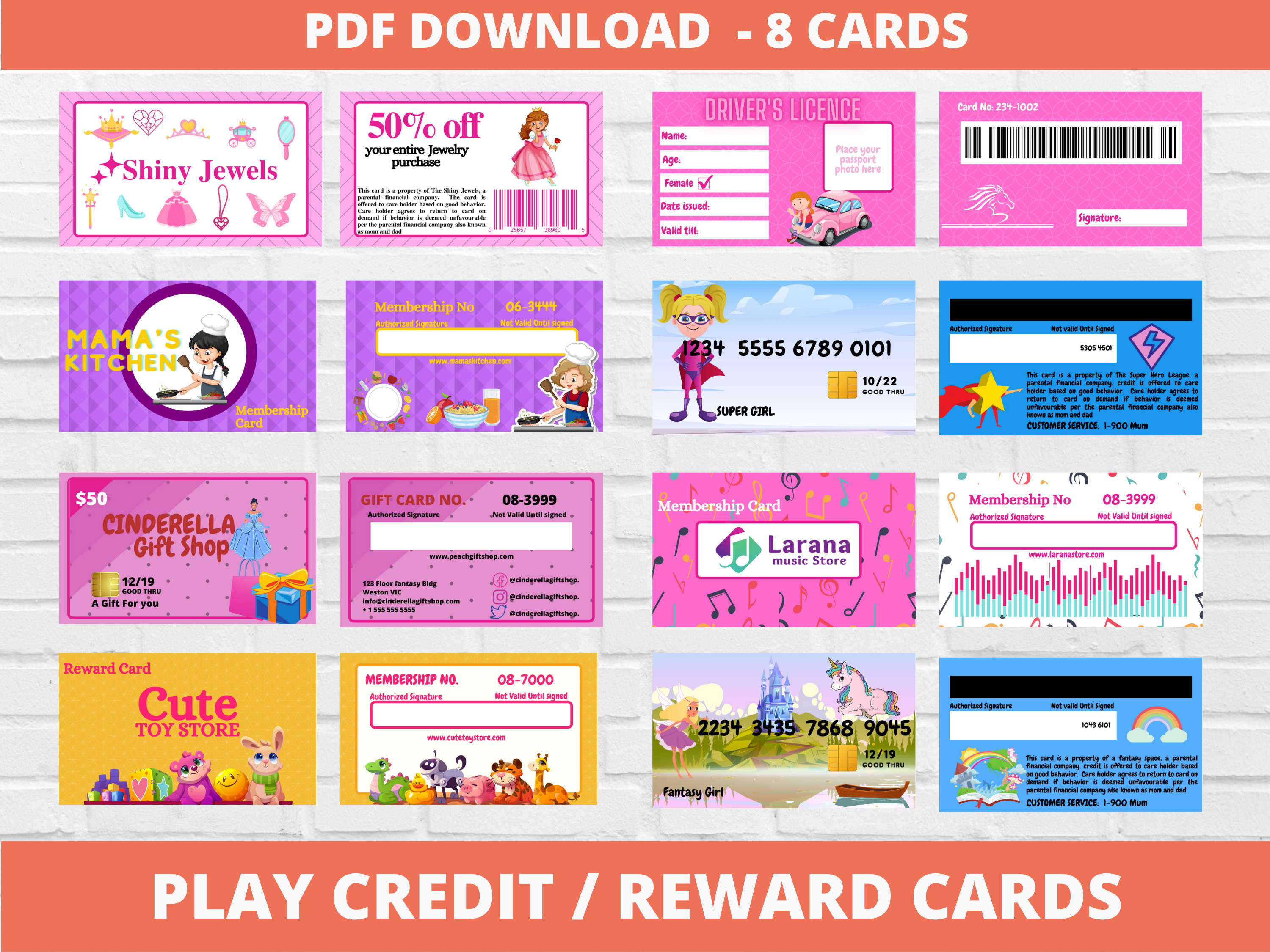 Fake Play Credit Card Printable Template