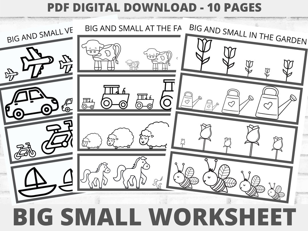 Big vs. Small Worksheets - 15 Worksheets.com