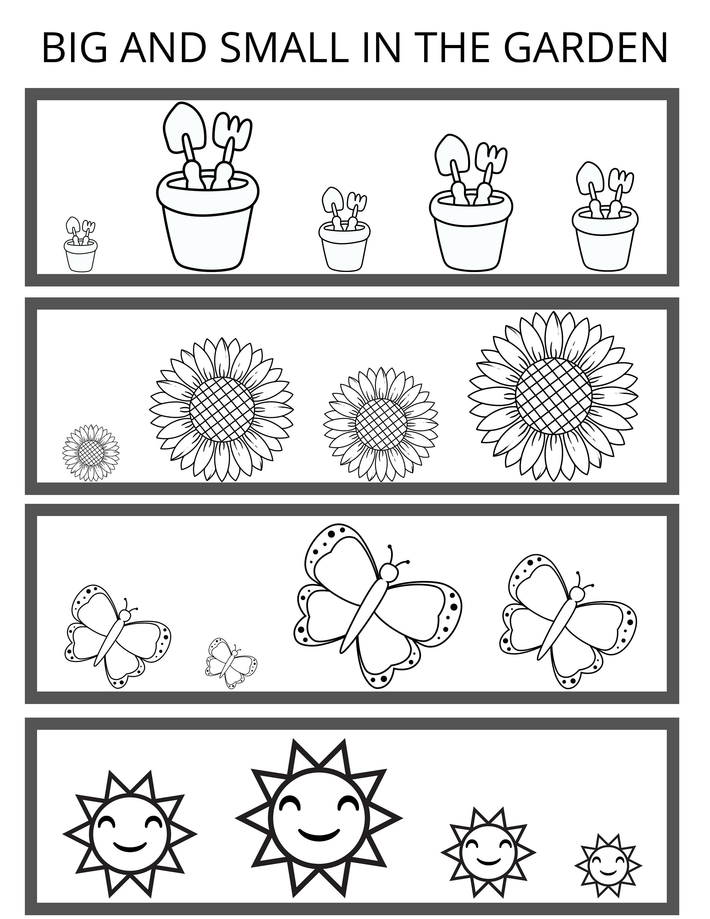 Big Small Worksheet Comparison Worksheet Preschool -  Norway