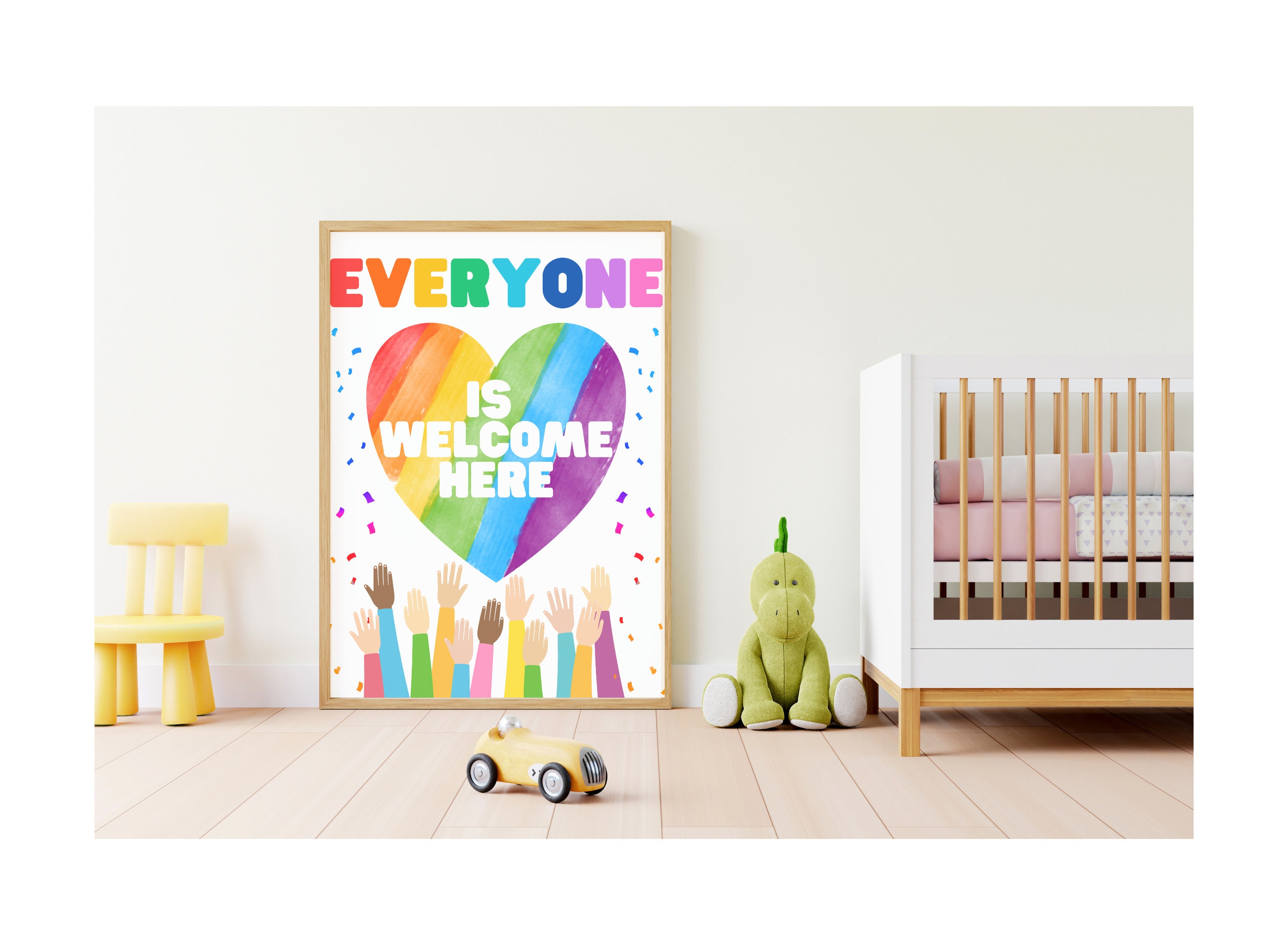 Everyone is Welcome Here, All Are Welcome Here Sign, Safe Space