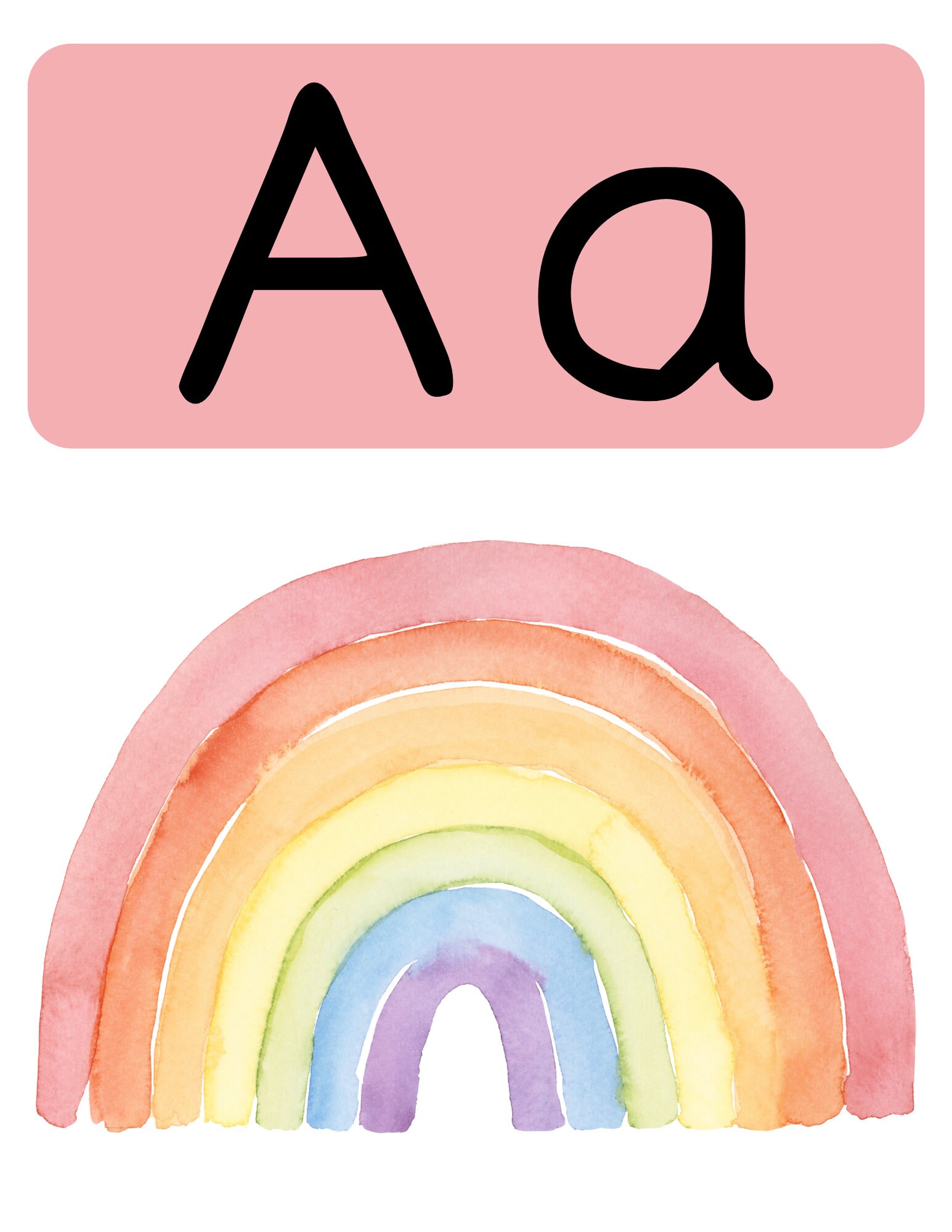 ABC Boho Rainbow Classroom Posters, Colorful Alphabet Rainbow Classroom ...