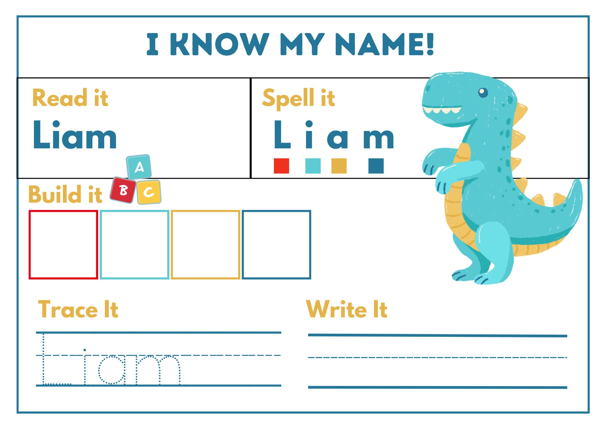 Buy Personalized Dry Erase Name Tracing Mats. Prek, Preschool, Toddler