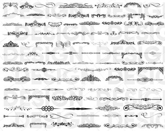 100+ AVDELARE SVG-PAKET, kant svg-paket, dekorativa ramar svg, vintage kant svg, textavdelare svg, textavdelare clipart, avdelare klipp
