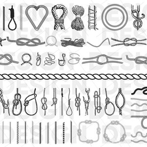 60+ ROPE SVG BUNDLE, rope png, rope silhouette, rope black svg, rope eps, rope vector, rope dxf, rope images, rope cricut, rope print