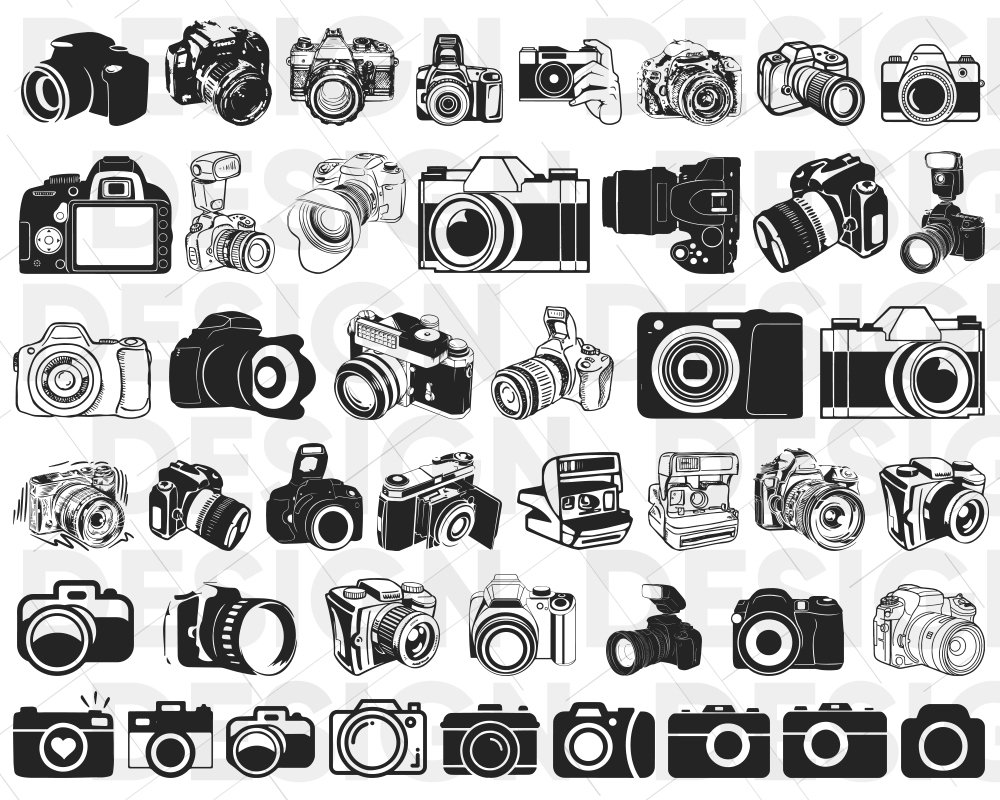 40+ CAMERA SVG BUNDLE, caméra png, silhouette de caméra svg, caméra cricut, vecteur caméra, contour de caméra svg, caméra svg noir, caméra png