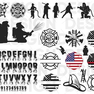 50+ FIRE DEPARTMENT SVG Bundle, Fire Flame Font, Blaze Font, Flame Alphabet, Fire Alphabet, Fire Burn, Flame Letters, Firefighter, Fireman