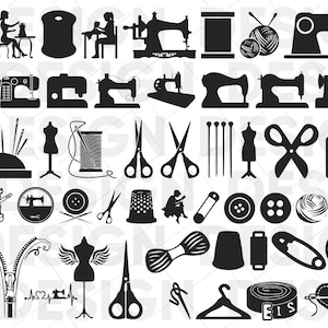 50+ SEWING SVG BUNDLE, sewing icon svg, sewing silhouette svg, sewing png, sewing cricut, sewing vector, sewing clipart, sewing images