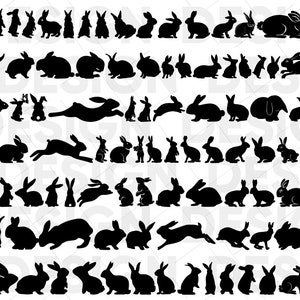 100+ RABBIT SVG BUNDLE, easter bunny svg, rabbit silhouette, bunny rabbit svg, bunny face svg, cute bunny svg