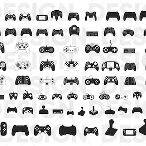 70+ CONTROLLER DI GIOCO SVG Bundle, silhouette del controller di gioco, gioco, joystick, console, gamepad, gioco, joypad, pc, vettoriale, icona, pad