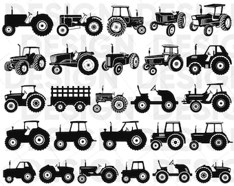 20+ TRACTOR SVG BUNDLE, tractor clipart, tractor clipart, farm tractor svg, tractor cut file, farmer svg, tractor trailer svg
