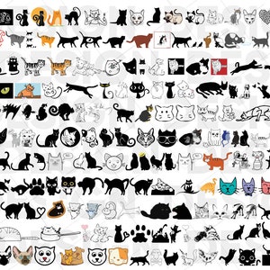 200+ CAT SVG BUNDLE, cat cut files, cat clipart, cat svg files, cat clipart bundle, kitty svg, cat silhouette, cat mom shirt, printable cat