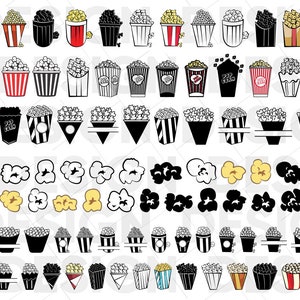 80+ POPCORN SVG BUNDLE, popcorn silhouette, popcorn black svg, popcorn vector, popcorn cricut, popcorn print, popcorn eps, popcorn dxf