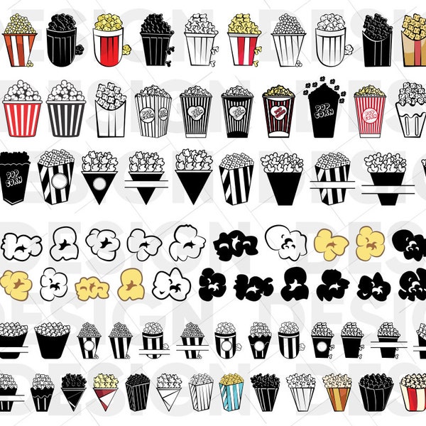 80+ POPCORN SVG BUNDLE, popcorn silhouette, popcorn black svg, popcorn vector, popcorn cricut, popcorn print, popcorn eps, popcorn dxf